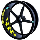 Çınar Extreme Gp Flag Damalı Floresan Sarı İç Jant Şeridi Sticker