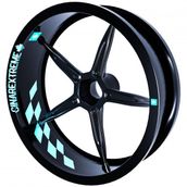 Çınar Extreme Gp Flag Damalı Nane Yeşili İç Jant Şeridi Sticker