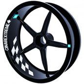 Çınar Extreme Gp Flag Damalı Reflektif Gri İç Jant Şeridi Sticker