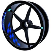 Çınar Extreme Gp Flag Damalı Reflektif Mavi İç Jant Şeridi Sticker