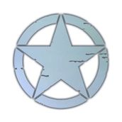 Çınar Extreme Küçük Boy Eskitilmiş Askeri Yıldız Reflektif Sticker