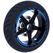 Çınar Extreme Moto GP Yarış Bayraklı Azur Mavi Jant Şeridi Sticker