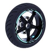 Çınar Extreme Moto GP Yarış Bayraklı Nane Yeşili Jant Şeridi Sticker