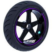Çınar Extreme Patlıcan Moru 4 Parçalı Keskin Jant Şeridi Sticker