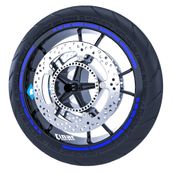 Çınar Extreme Reflektif Mavi Moto GP Stili Jant Şeridi Sticker