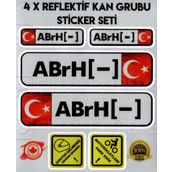 Çınar Extreme TR AB rH - Reflektif Kan Grubu Seti Sticker