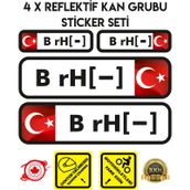 Çınar Extreme TR B rH + Reflektif Kan Grubu Seti Sticker