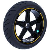 Çınar Extreme Yaldızlı Gold 4 Parçalı Keskin Jant Şeridi Sticker