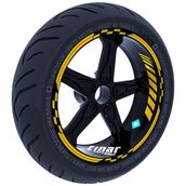 Çınar Extreme Yaldızlı Gold Moto GP İç Dış Jant Şeridi Takım Sticker