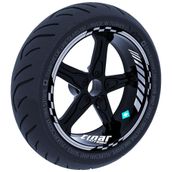 Çınar Extreme Yaldızlı Gümüş Moto GP İç Dış Jant Şeridi Takım Sticker