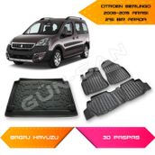 Citroen Berlingo 2009-2015 3D Bagaj Havuzu