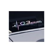 Citroen C3 Yan Cam Sticker Oto Kapı 20 Cm X 7 Cm Holo-Chroma