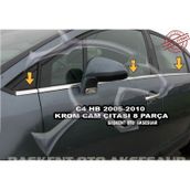 Citroen C4 Hb 2005-2010 8 Parça Paslanmaz Çelik Cam Çıtası