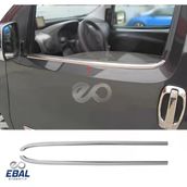 Citroen Nemo 2008 Üzeri Paslanmaz Çelik 2 Parça Krom Cam Çıtası