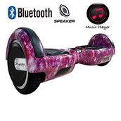 Citymate CS-600 Kasa Mor Uzay Grafity 6.5 Bluetooth Hoparlörlü Elektrikli Kaykay Hoverboard ve Çanta