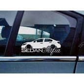 Civic FB sedan Kelebek Cam Araba oto Sticker 19 cm 2 Adet