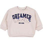 Civil Ayıcık Baskılı Çizgili 6-18 Ay Açık Taş Bebek Sweatshirt
