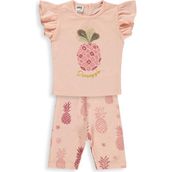 Civil Baby Ananas Baskılı 6-18 Ay Pudra - Açık Somon Takım