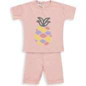 Civil Baby Ananas Nakışlı 6-18 Ay Pudra - Açık Somon Takım