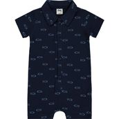 Civil Baby Balık Empirme 6-18 Ay Lacivert Tulum