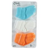 Civil Baby Bebek 3'lü Çorap Set 0-24 Ay Turuncu