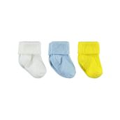 Civil Baby Bebek 3'lü Çorap Set 0-6 Ay Sarı