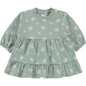 Civil Baby Çiçek Empirme Basic 6-18 Ay Haki Elbise