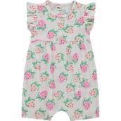 Civil Baby Çilek Empirme 6-18 Ay Ekru Tulum