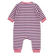 Civil Baby Çizgili ve Nice Nakışlı 6-18 Ay Pembe Tulum