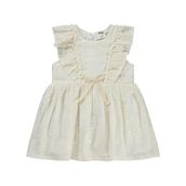 Civil Baby Dantel Bel Fiyonklu 6-18 Ay Ekru Elbise