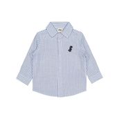 Civil Baby Dinozor Nakışlı Çizgili 6-18 Ay Mavi Gömlek