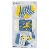 Civil Baby Erkek Bebek 3'lü Çorap Set 0-24 Ay İndigo