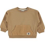 Civil Baby Etiketli Basic 6-18 Ay Kahverengi - Camel - Gri Sweatshirt