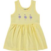 Civil Baby Flamingo Nakış 6-18 Ay Sarı Elbise