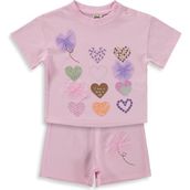 Civil Baby Kalp Nakışlı 6-18 Ay Pembe Takım