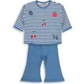 Civil Baby Karışık Meyve Baskılı 6-18 Ay Pastel Mavi Takım