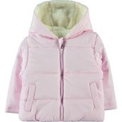 Civil Baby Kız Bebek Şeker Pembesi 6-18 Ay Kapüşonlu Mont