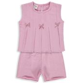 Civil Baby Kurdelalı Şortlu 6-18 Ay Pembe Takım