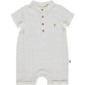 Civil Baby Müslin Kareli 6-18 Ay Ekru Tulum