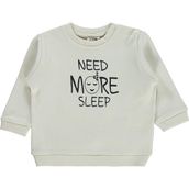 Civil Baby Need More Sleep Baskılı 6-18 Ay Fildişi - Krem Sweatshirt