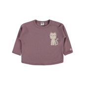 Civil Baby Oturan Kedi Baskılı 6-18 Ay Kahve Sweatshirt