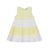 Civil Baby Renkli Roba Dantelli 6-18 Ay Sarı Elbise