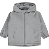 Civil Boys Civil Erkek Çocuk Içi Polarlı Basic Yağmurluk | Mikro Uzun Kol Kapşonlu - Gri - 5 - 6 Yaş