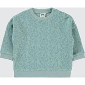 Civil Çiçek Baskılı 6-18 Ay Yeşil Bebek Sweatshirt