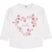 Civil Cute Çiçek Baskılı 6-18 Ay Ekru Bebek Sweatshirt