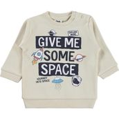 Civil Give Me Yazı Baskılı 6-18 Ay Fil Dişi Bebek Sweatshirt