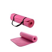 CKSpor 15 mm Konfor Doku Kaymaz NBR Pilates Egzersiz Minderi, Taşıma Askılı, Pembe