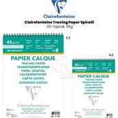 Clairefontaine Tracing Paper 29.7x42 cm 30 Yaprak 45 gr Spiralli Defter