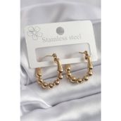 Clariss BKP8301 316L Topçuk Halka Model Çelik Gold Renk Kadın Küpe
