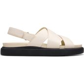 Clarks 26181257 Deri Beyaz Kadın Sandalet